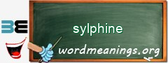 WordMeaning blackboard for sylphine